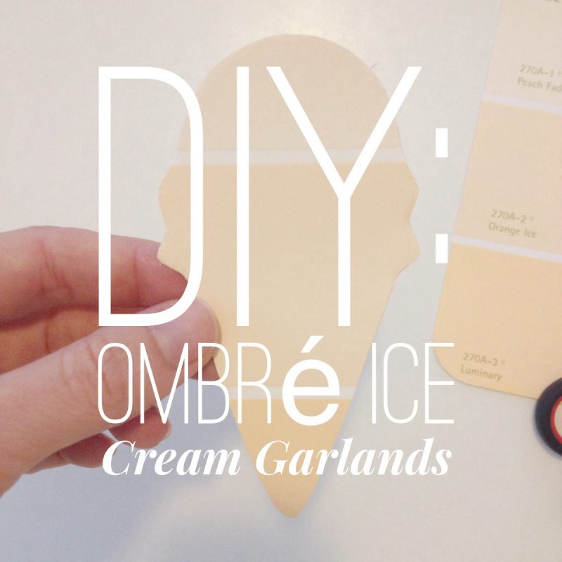 DIY Ombre Ice Cream Cone Garlands | How to Make Your Own Ombre Garlands with Paint Samples | Easy DIY Ideas | Fun Summer Decorations
