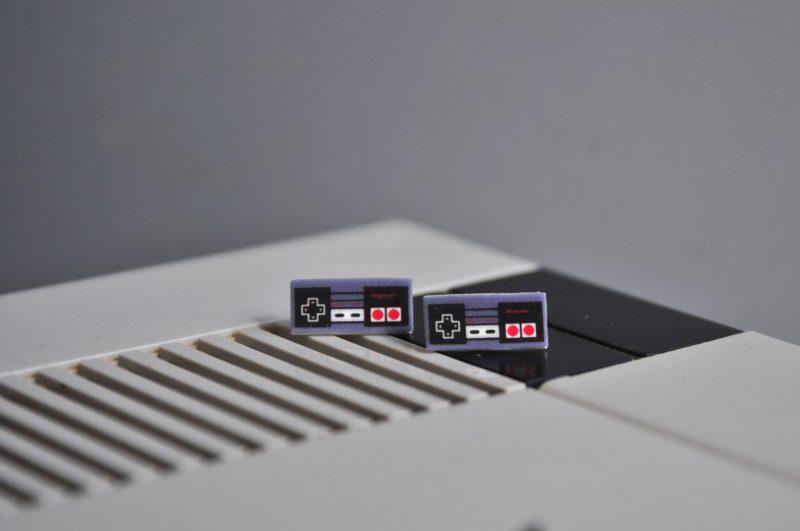 Nintendo Stud Earrings | Video Game Jewelry | Handmade Nerd Jewelry | Original NES at Pop Shop America Online Shopping Website