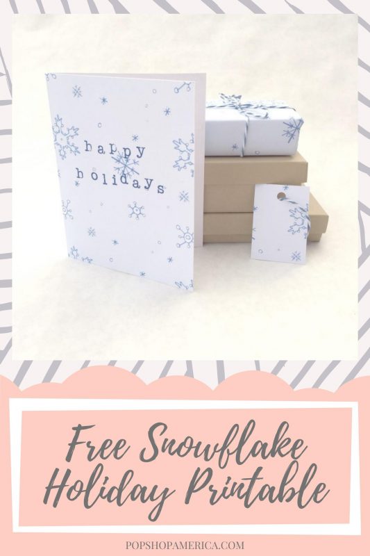 Free Snowflake Holiday Printable