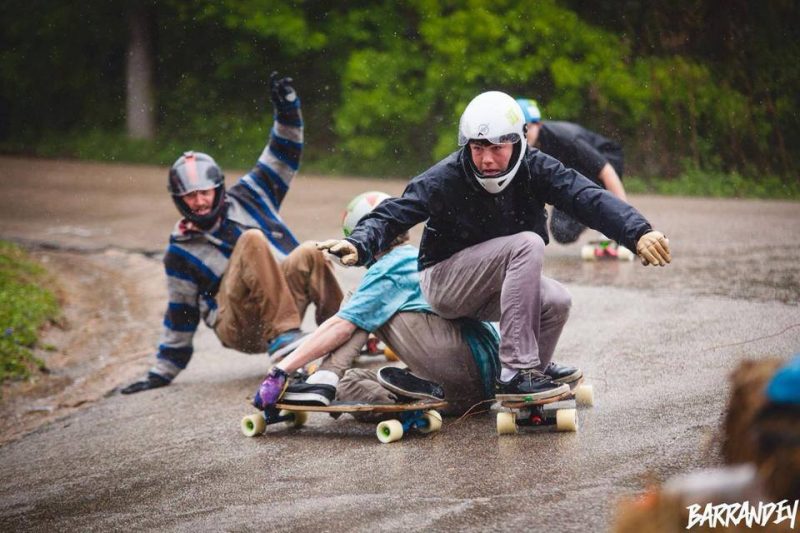 Garage Racing Event Houston TX by Carve Skate Shop Longboard Skateboarding