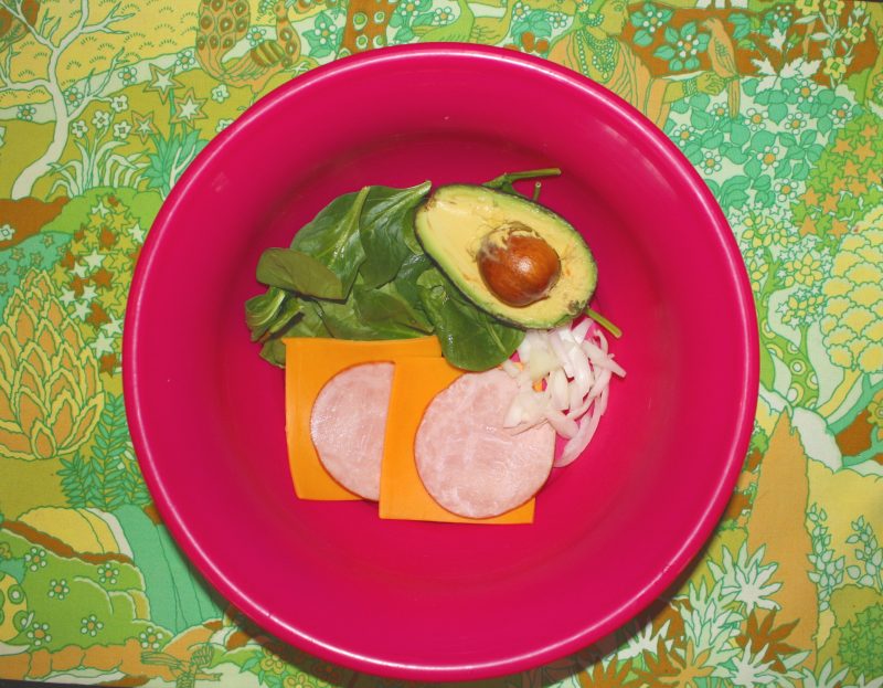 Ingredients for a savory gluten free crepe