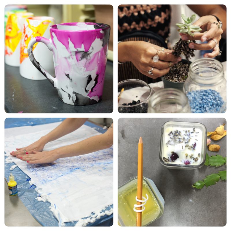 these are pop shop america craft workshops and art classes that take place at txrx labs hackerspace