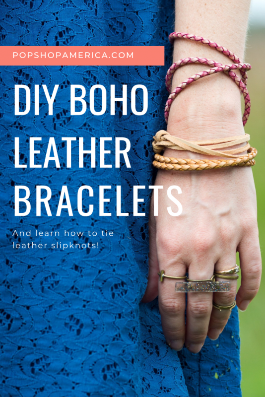 how to make diy leather bracelets tutorial pop shop america