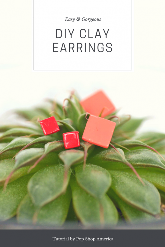 diy geometric clay earrings pop shop america