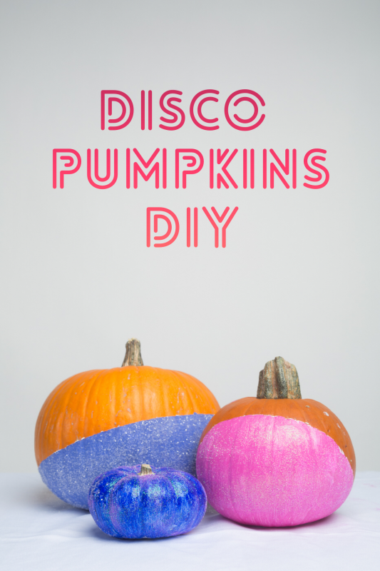 disco pumpkins diy with title no carve pumpkins