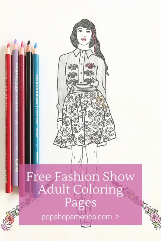 free fashion show coloring pages for adults