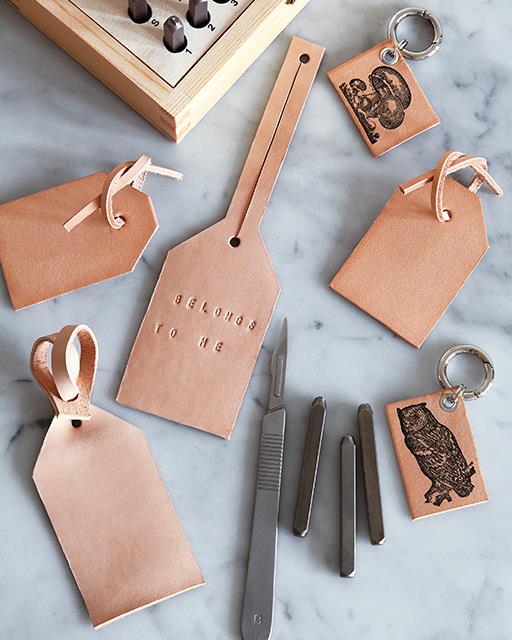 diy leather luggage tags pop shop america