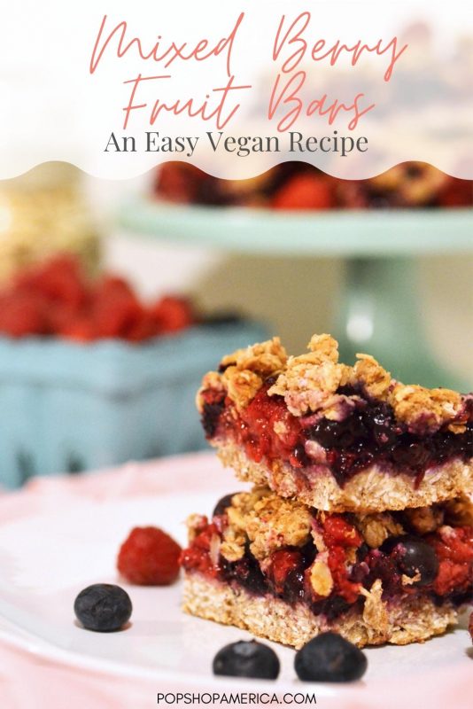 Mixed Berry Bars Gluten Free Vegan