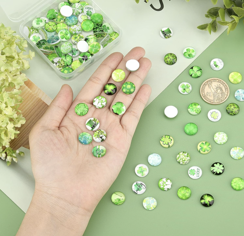 clover cabochons for jewelry making