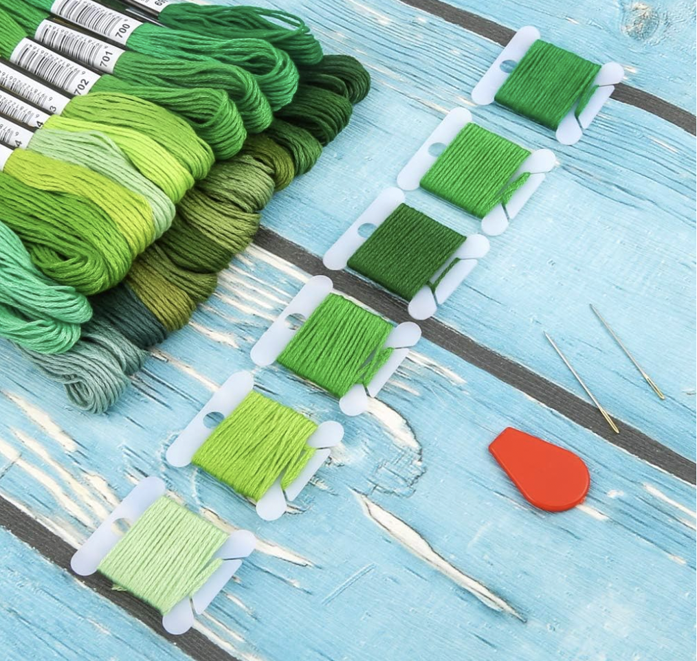 green embroidery floss to make diy tassel earrings