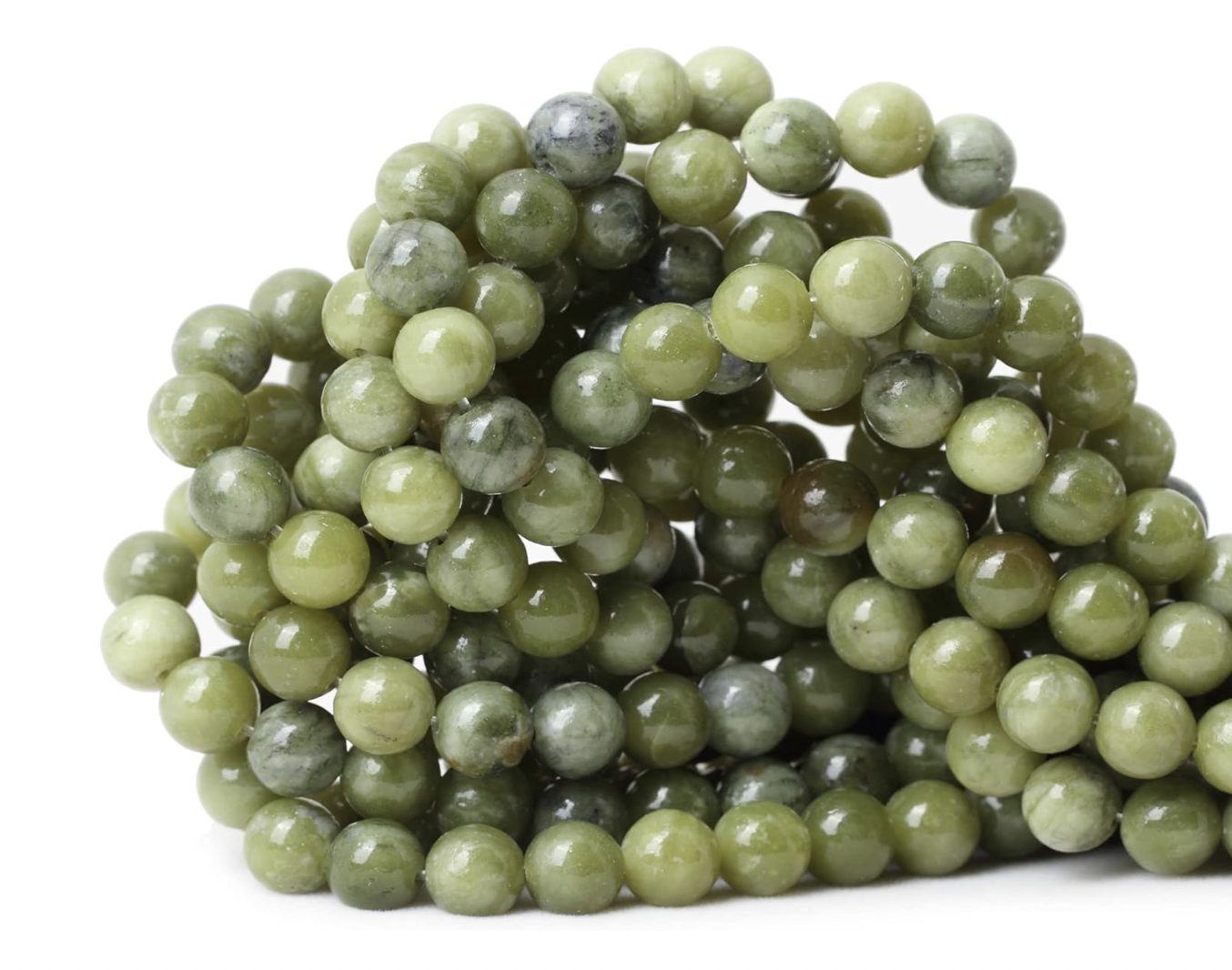 green jade gemstone beads for st. patrick's day