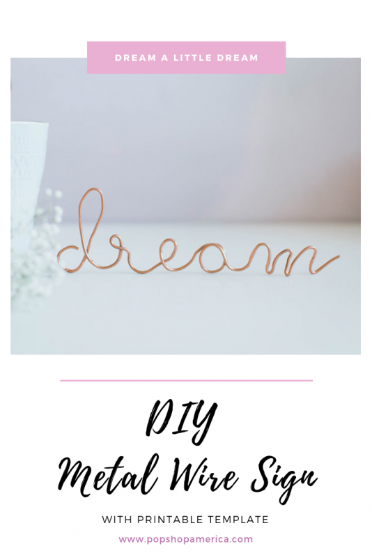 diy metal dream sign pop shop america crafts