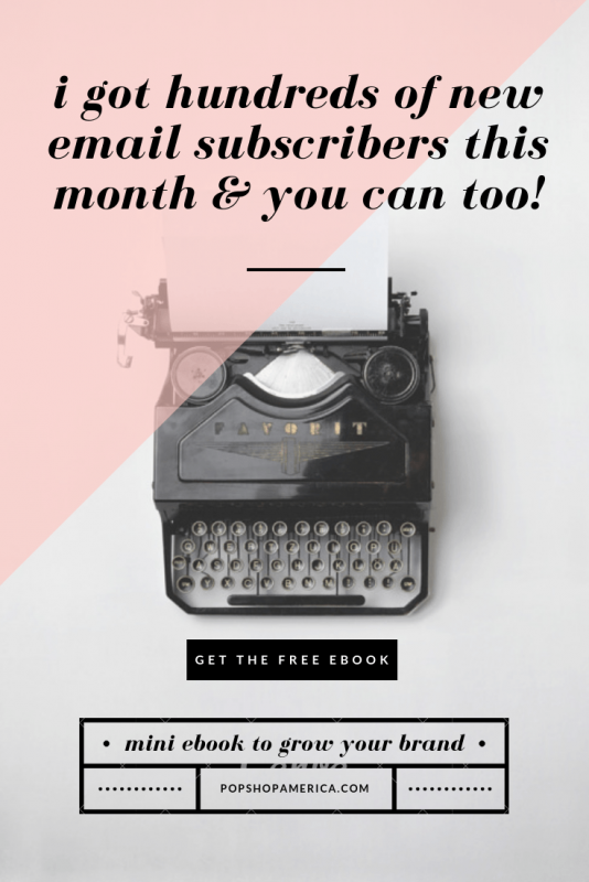 how to grow your email list ebook pop shop america