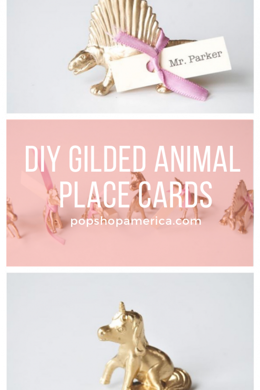 diy gilded animal place cards pop shop america crafts