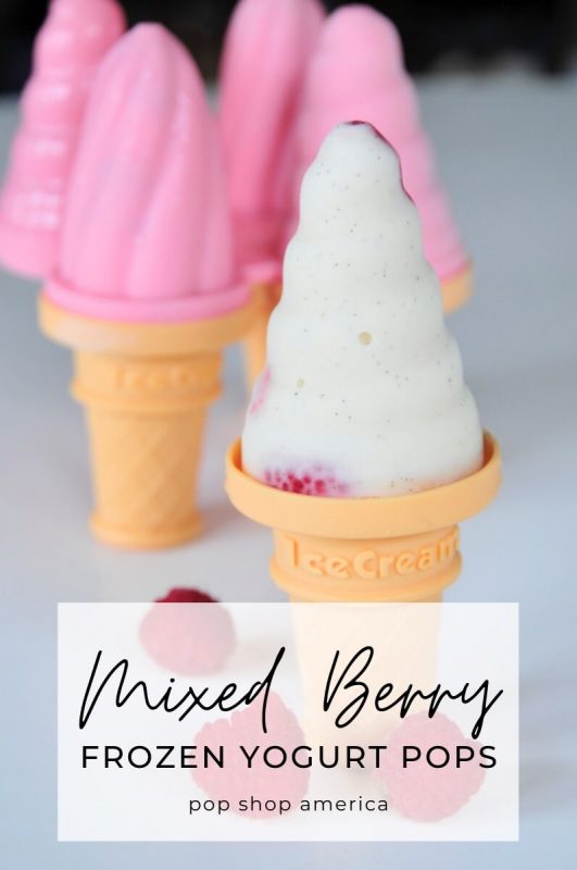 mixed berry frozen yogurt popsicles