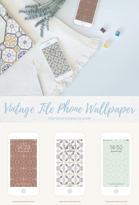 Free Vintage Tile Phone Backgrounds
