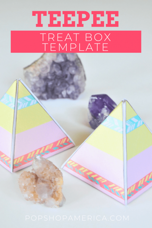teepee treat box template pop shop america
