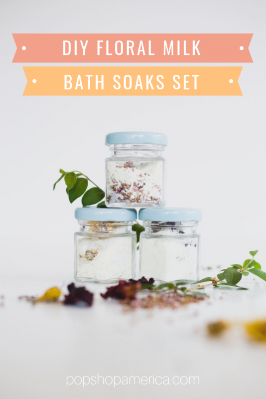 diy floral milk bath soak set pop shop america