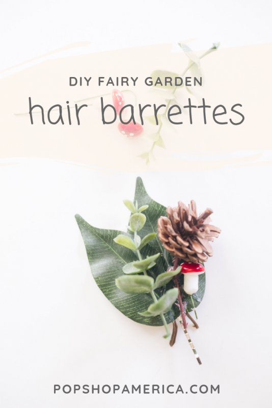 diy fairy garden hair barrettes