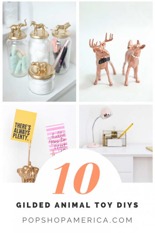 10 gilded animal toy diys pop shop america