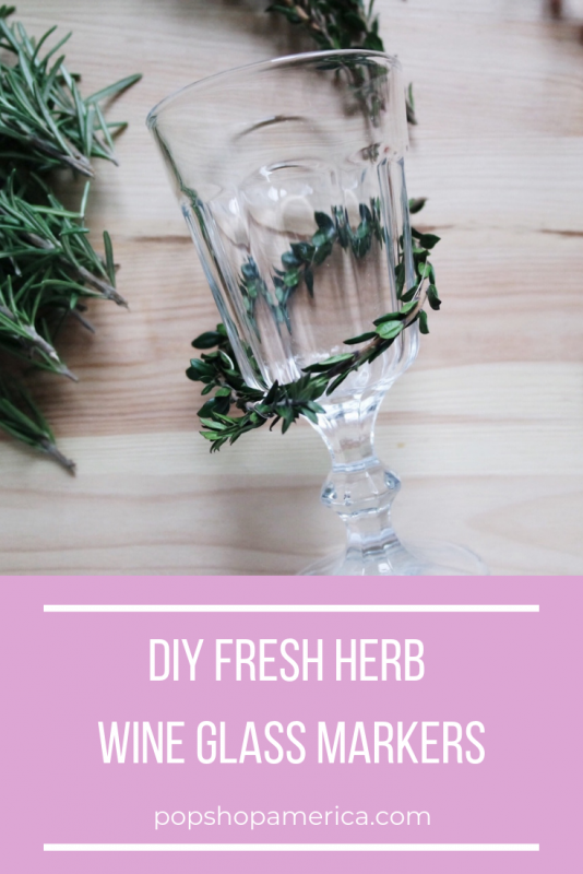 fresh herb wine glass markers diy pop shop america