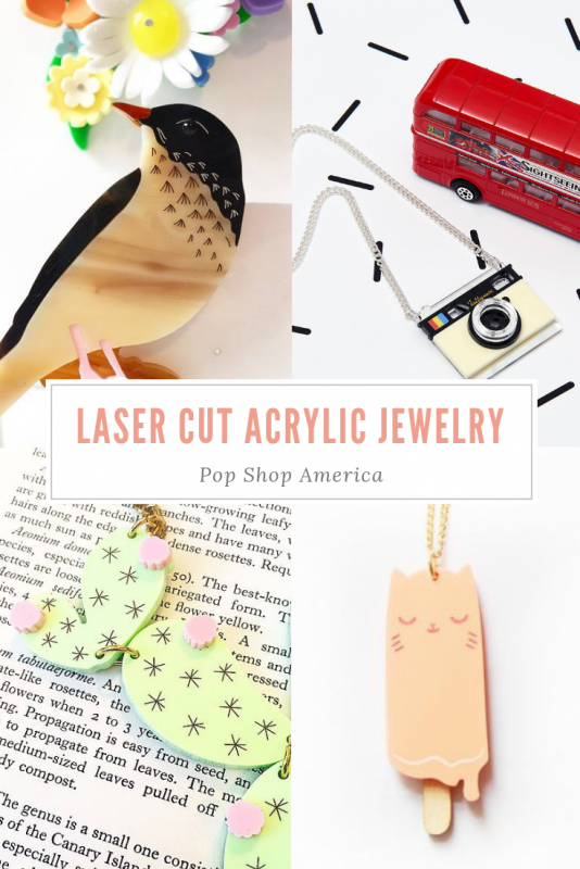 laser cut acrylic jewelry by handmade makers pop shop america
