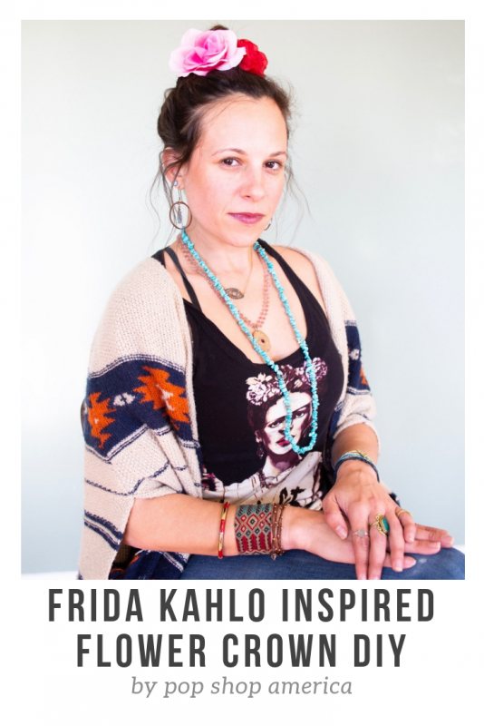 frida kahlo inspired flower crown diy featured pop shop america craft