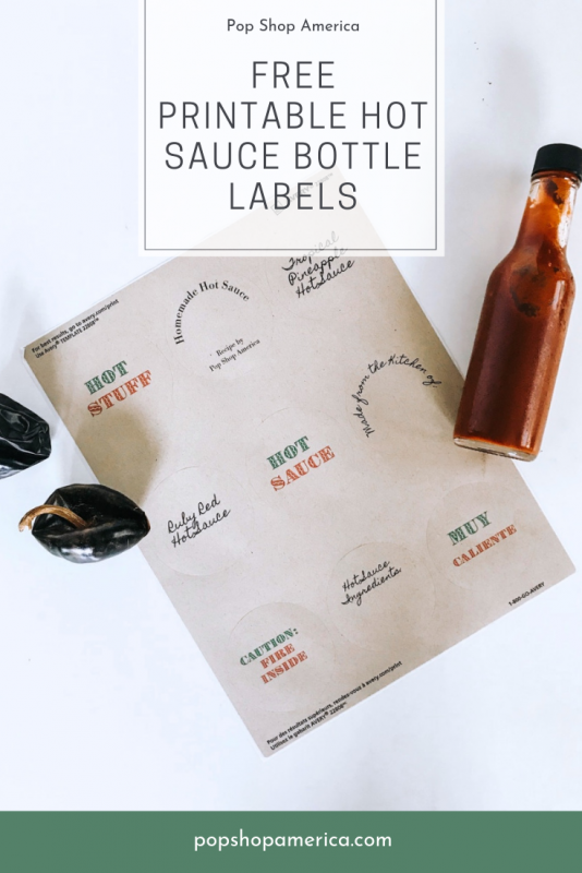 free printable hot sauce bottle labels feature pop shop america