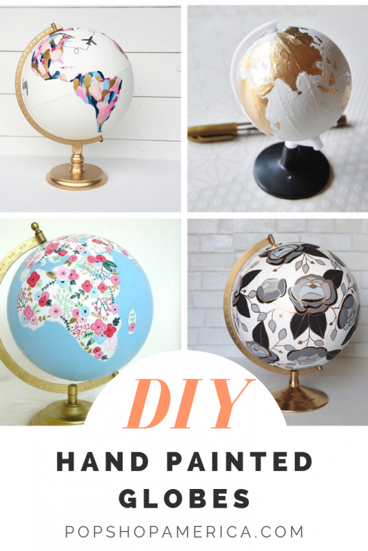 diy hand painted globes pop shop america