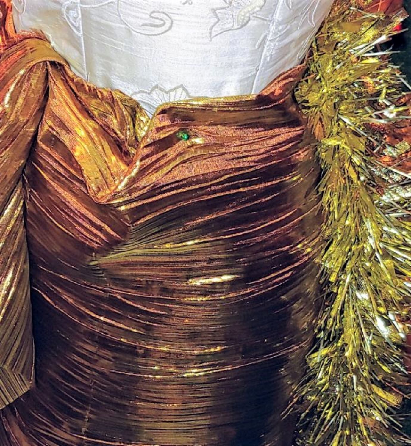Christmas Tree Gown DIY in progress