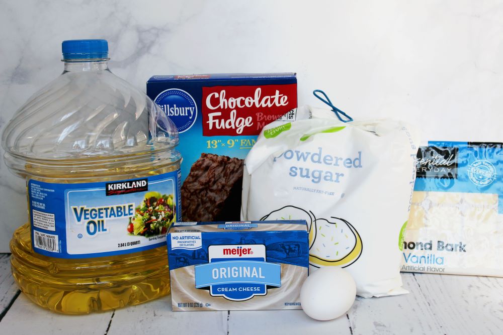 brownie cheesecake balls ingredients 1