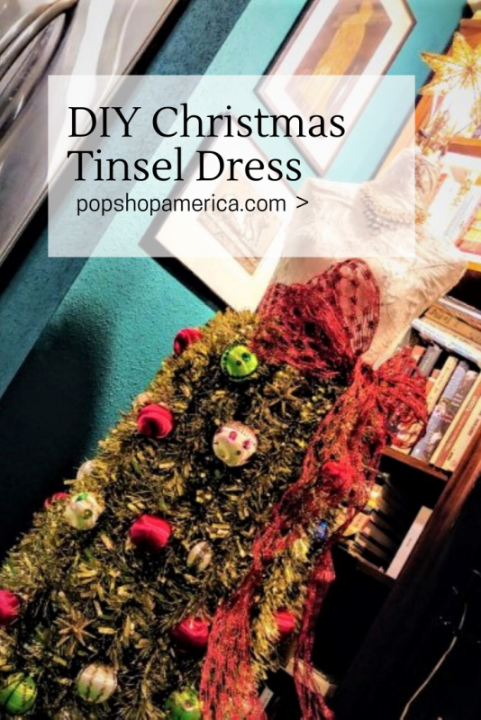 diy christmas tree tinsel dress pop shop america