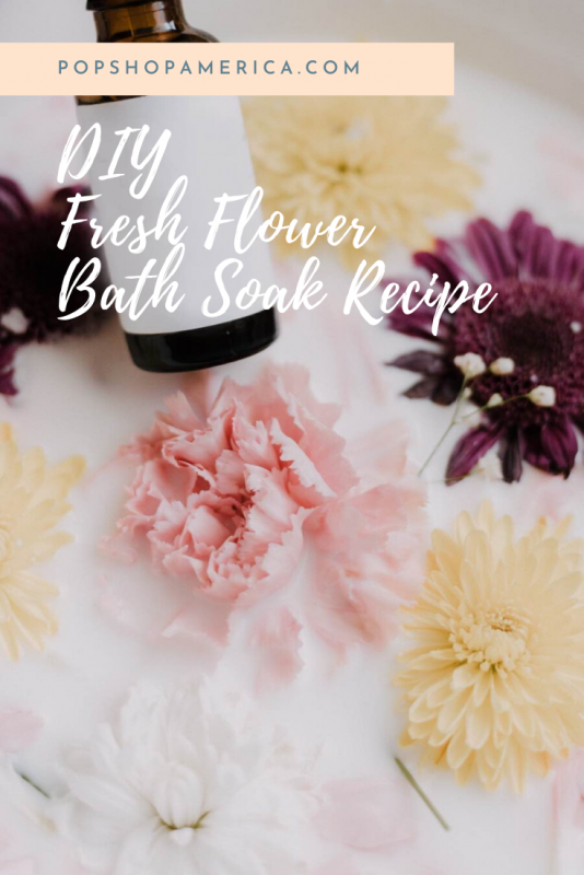 diy fresh flower bath soak recipe
