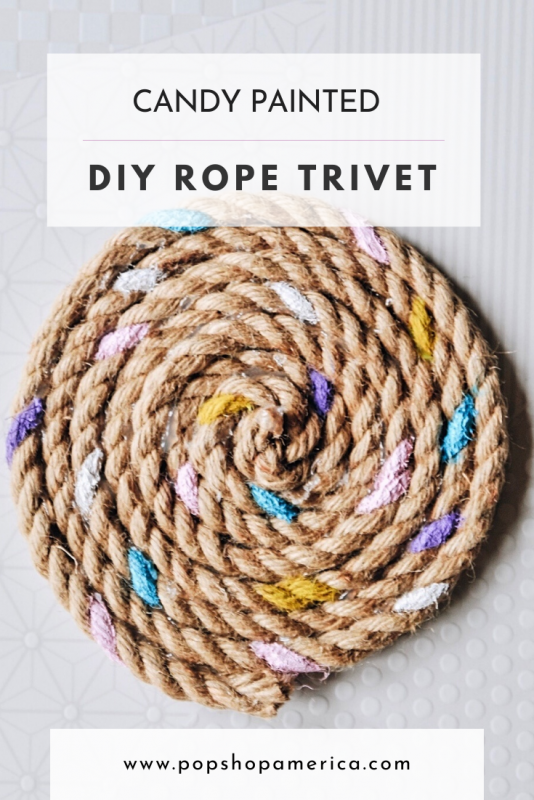 candy painted rope trivet diy pop shop america
