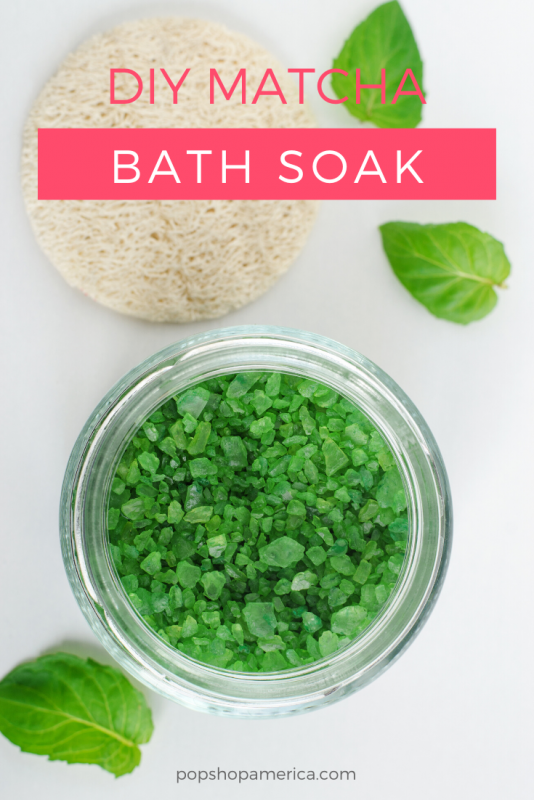 diy matcha green tea bath soak recipe pop shop america