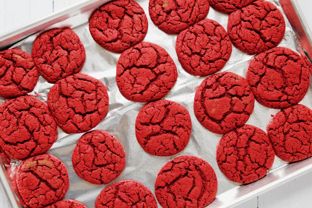 freshly baked red velvet cookies 1