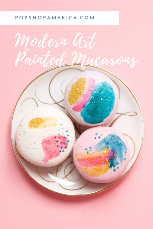 easy modern art painted macarons tutorial pop shop america