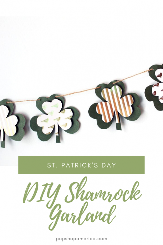 st. patrick's day diy shamrock garland