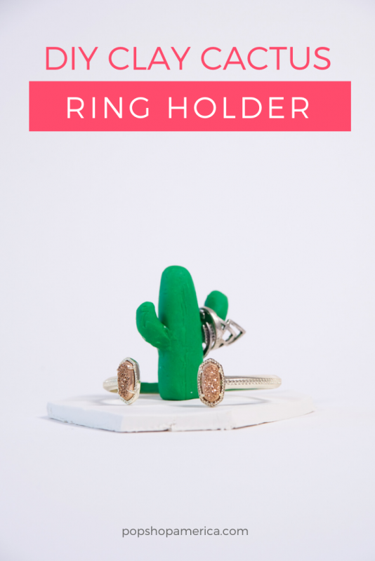 diy clay cactus ring holder pop shop america