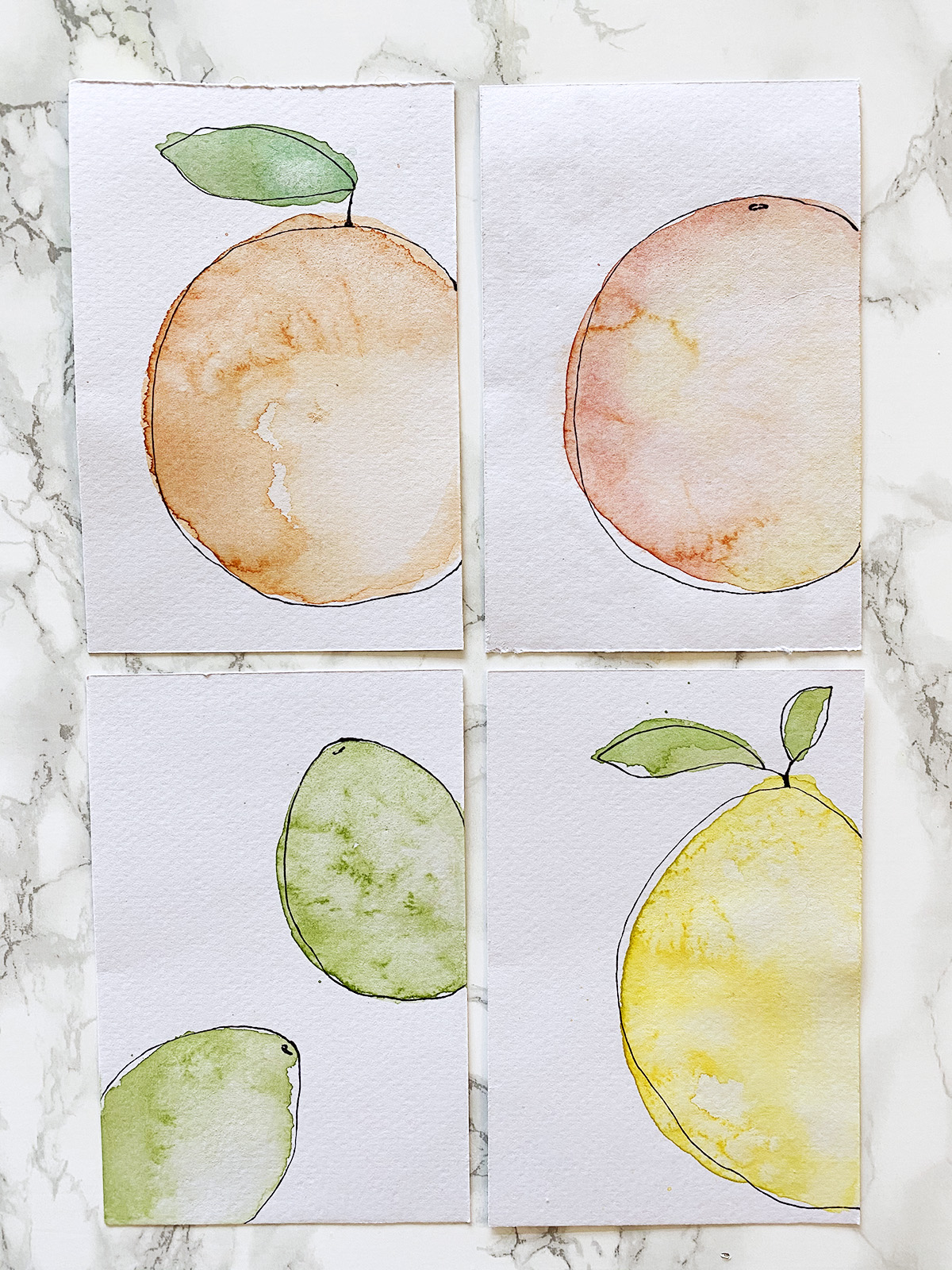 DIY Watercolour Postcards