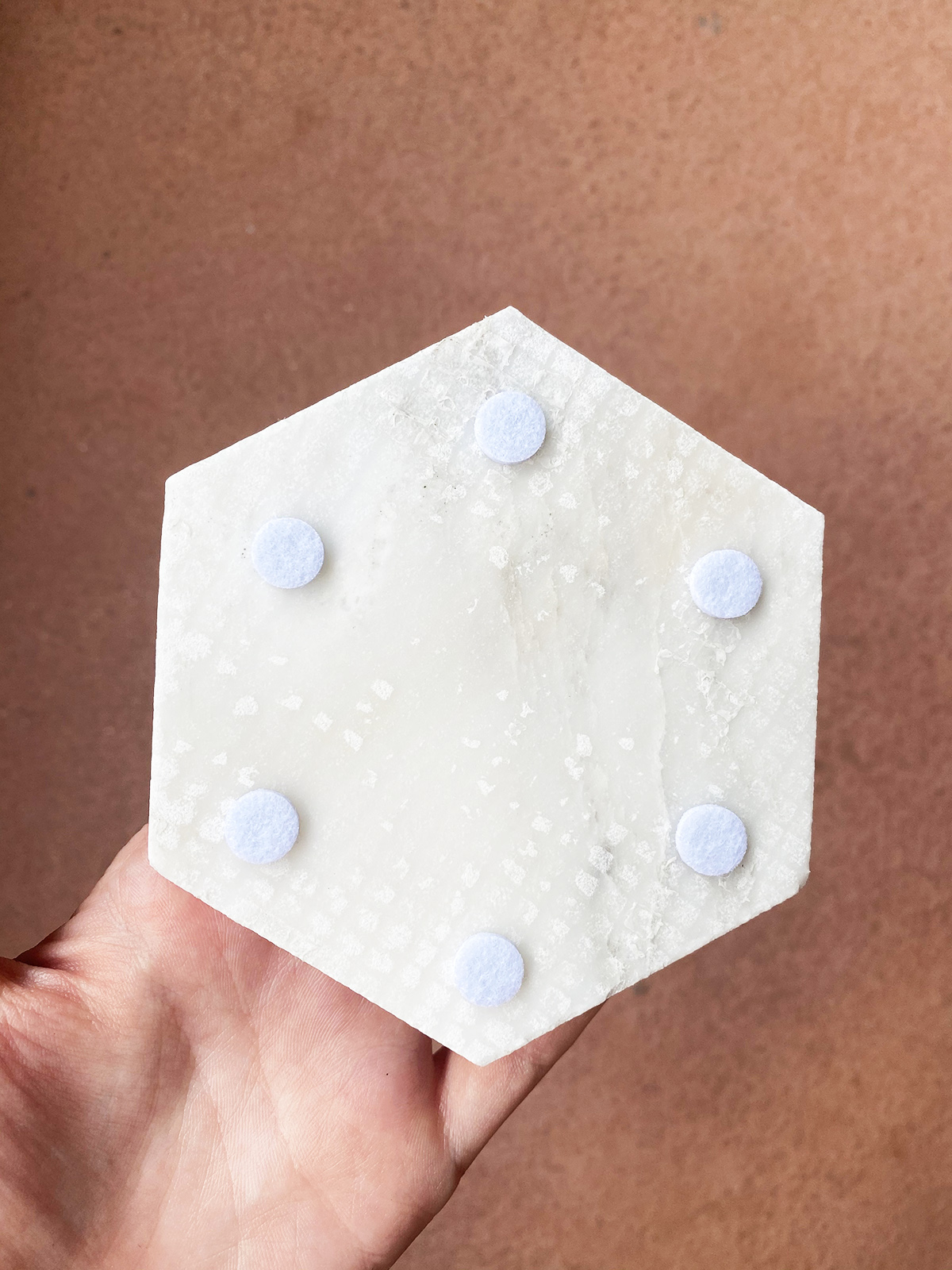 DIY Marble Hexagon Coasters