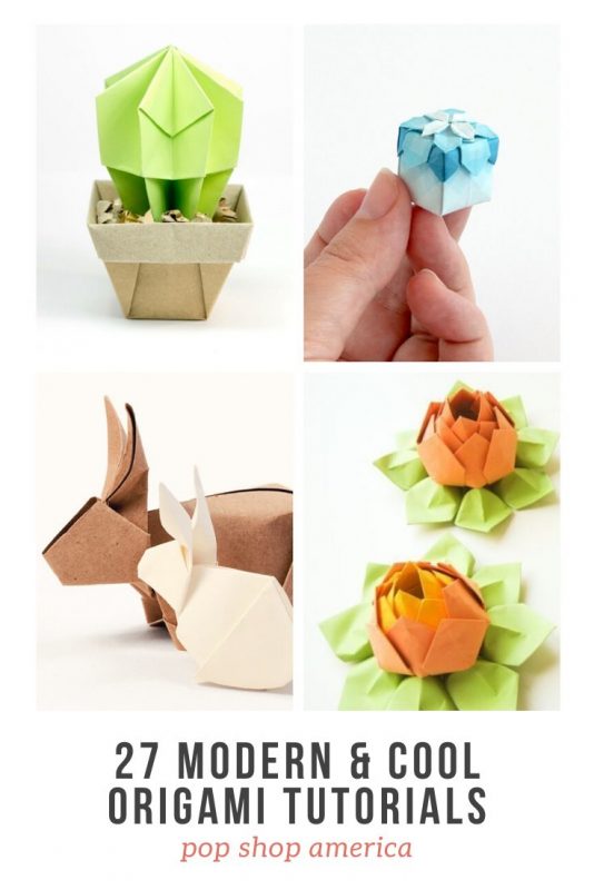 27 modern and cool origami tutorials pop shop america