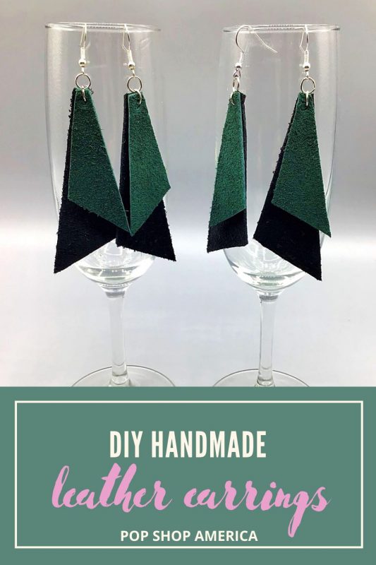 DIY handmade leather earrings