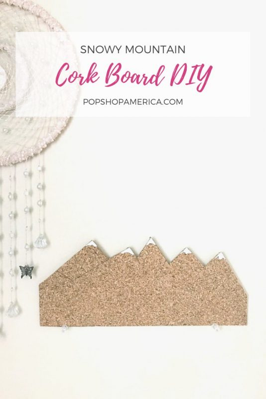 snowy mountain cork board diy pop shop america