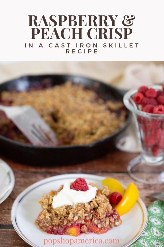 raspberry and peach crisp recipe tutorial