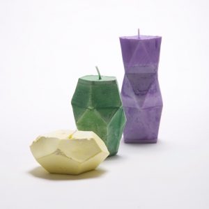 geometric candle making kit, colored candles