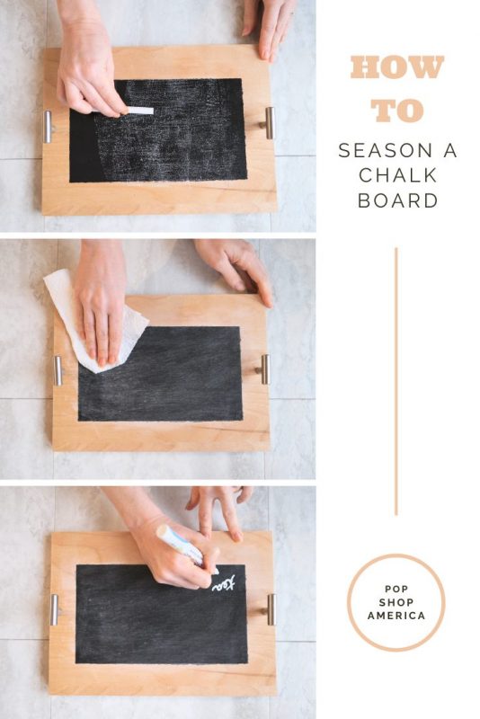 how to season a chalkboard easy guide