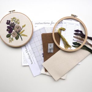 amethyst-flower-cross-stitch-embroidery-hoop-kit