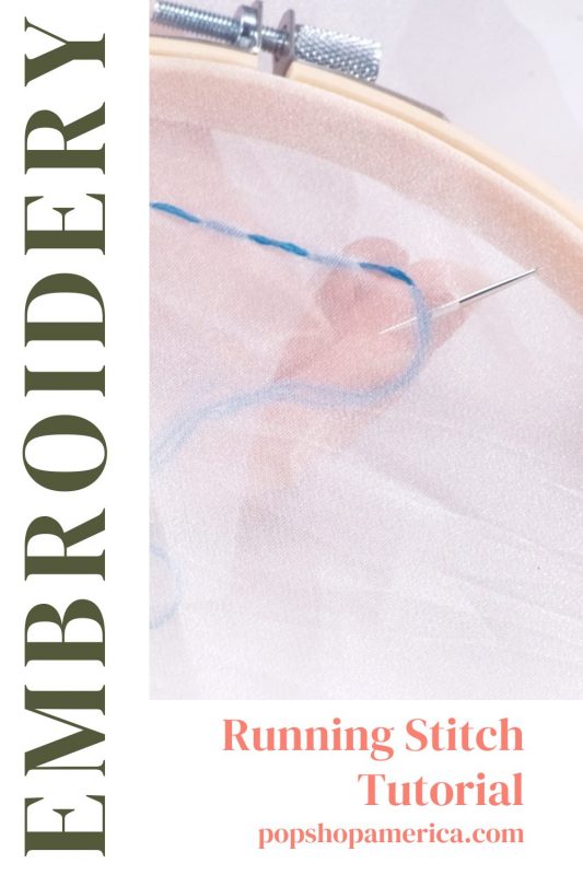 embroidery running stitch tutorial pop shop america