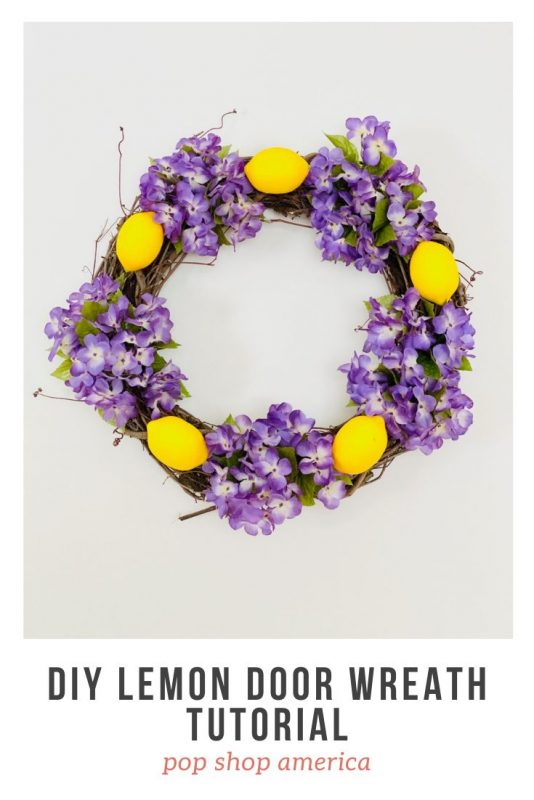 how to make a lemon door wreath tutorial